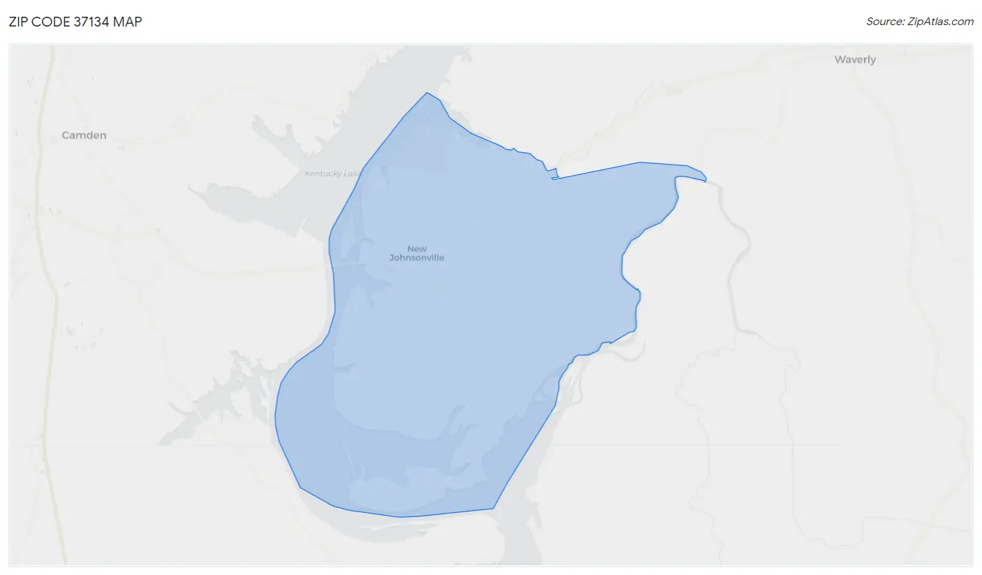 Zip Code 37134 Map