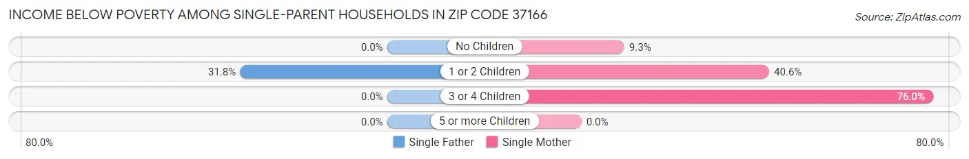 Income Below Poverty Among Single-Parent Households in Zip Code 37166