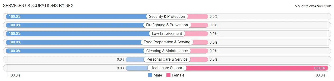 Services Occupations by Sex in Zip Code 37187