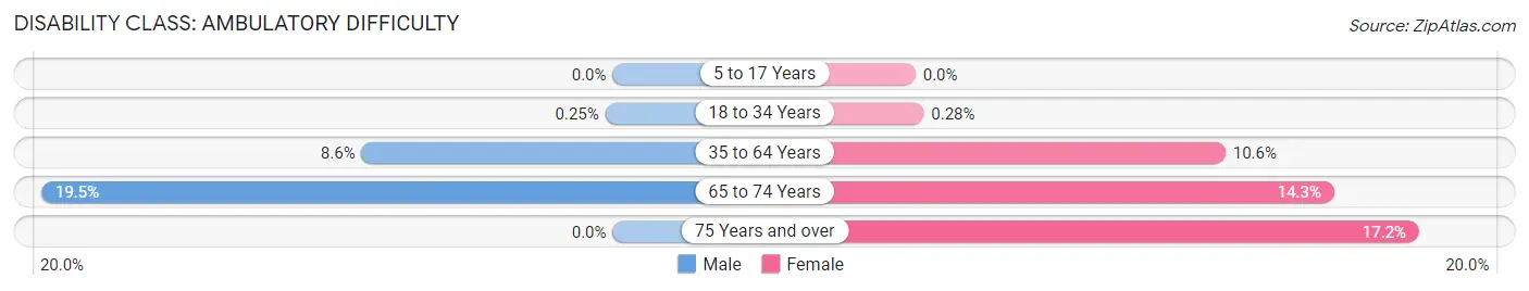 Disability in Zip Code 37203: <span>Ambulatory Difficulty</span>