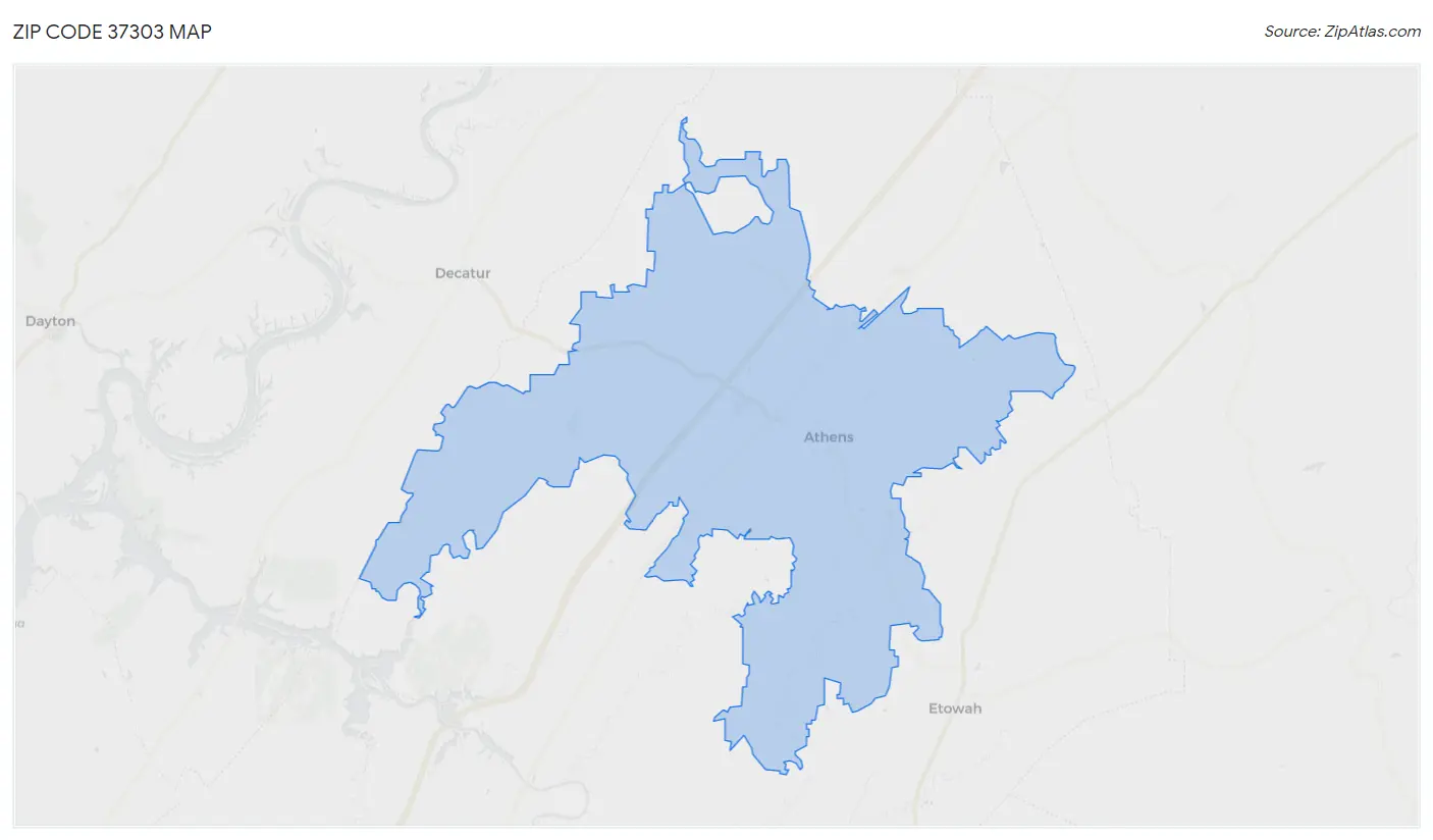 Zip Code 37303 Map