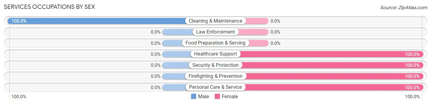 Services Occupations by Sex in Zip Code 37335
