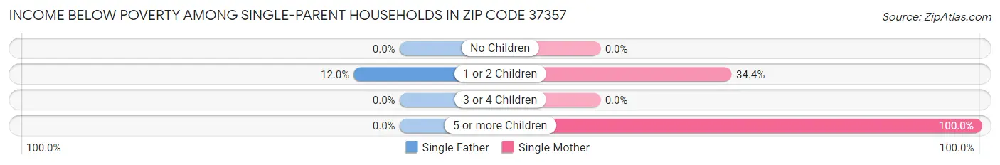 Income Below Poverty Among Single-Parent Households in Zip Code 37357