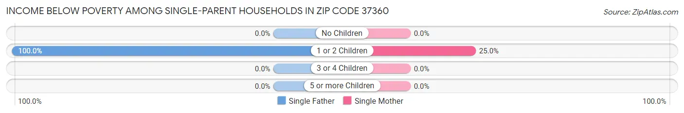 Income Below Poverty Among Single-Parent Households in Zip Code 37360