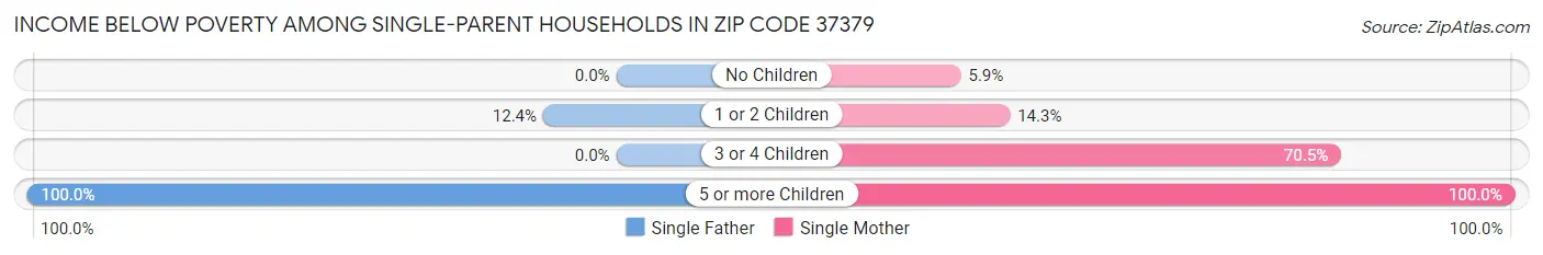 Income Below Poverty Among Single-Parent Households in Zip Code 37379