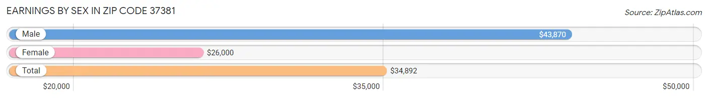 Earnings by Sex in Zip Code 37381