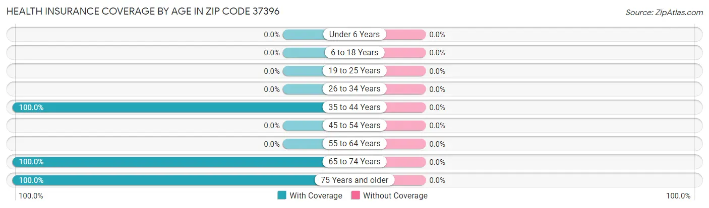 Health Insurance Coverage by Age in Zip Code 37396