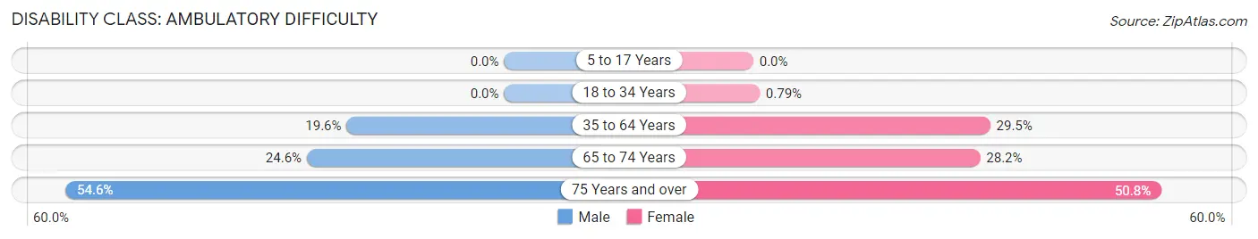 Disability in Zip Code 37406: <span>Ambulatory Difficulty</span>