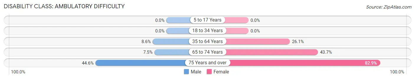 Disability in Zip Code 37407: <span>Ambulatory Difficulty</span>