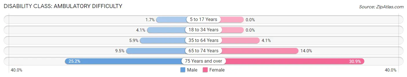 Disability in Zip Code 37615: <span>Ambulatory Difficulty</span>