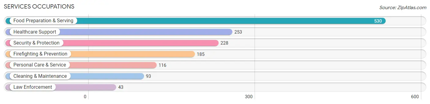 Services Occupations in Zip Code 37615