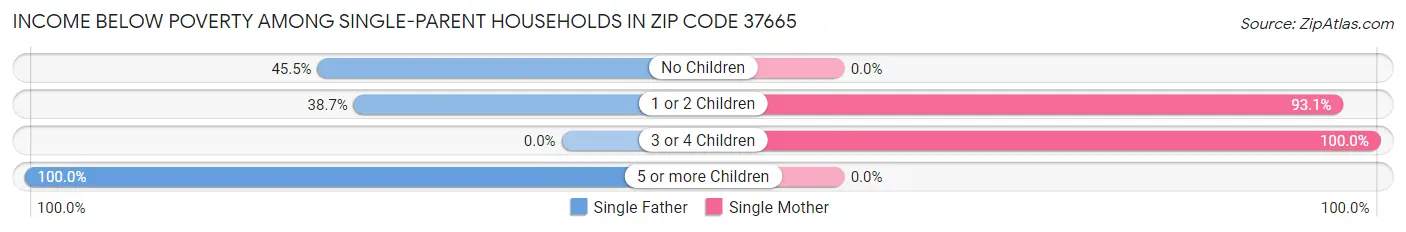 Income Below Poverty Among Single-Parent Households in Zip Code 37665