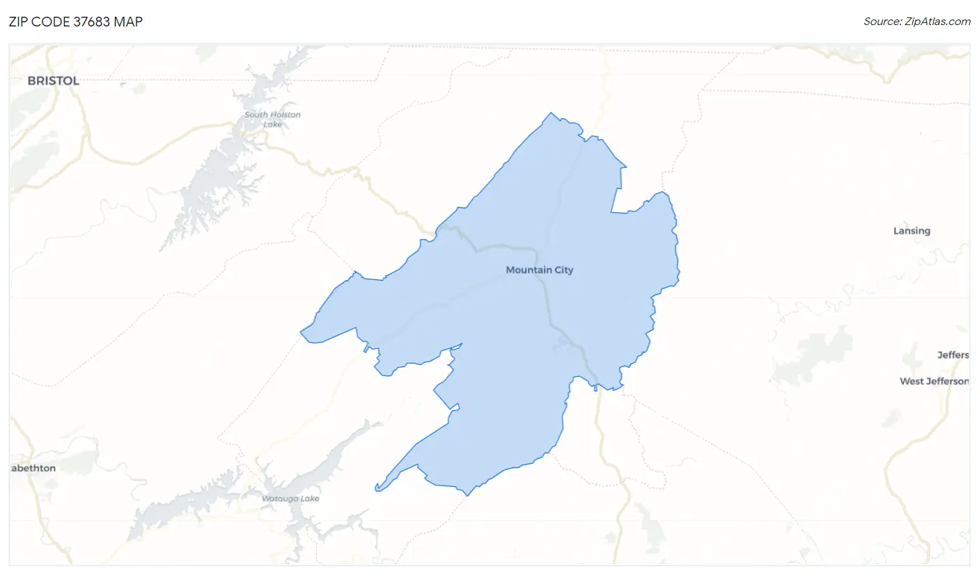 Zip Code 37683 Map