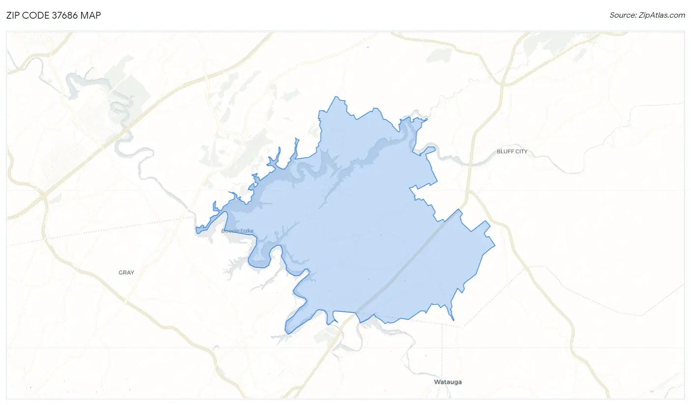 Zip Code 37686 Map