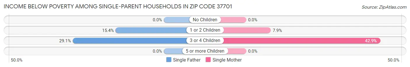 Income Below Poverty Among Single-Parent Households in Zip Code 37701