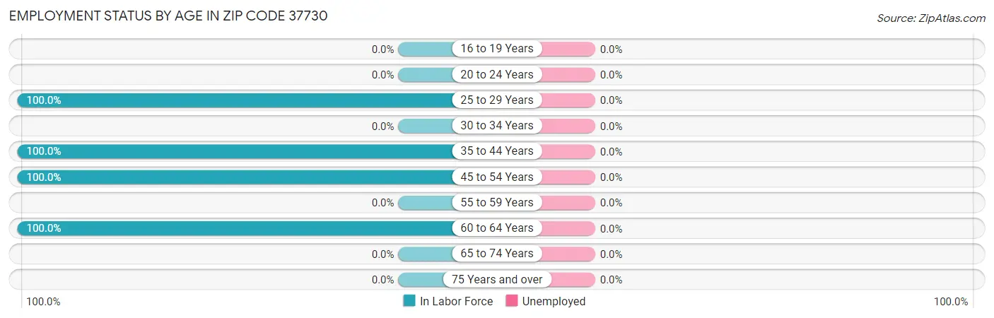 Employment Status by Age in Zip Code 37730