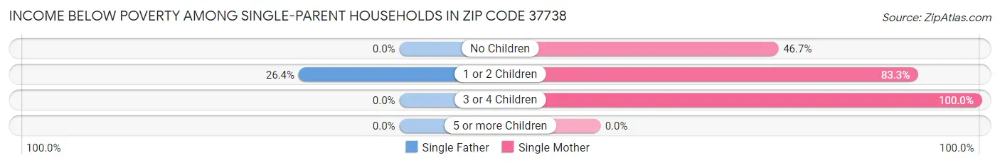 Income Below Poverty Among Single-Parent Households in Zip Code 37738