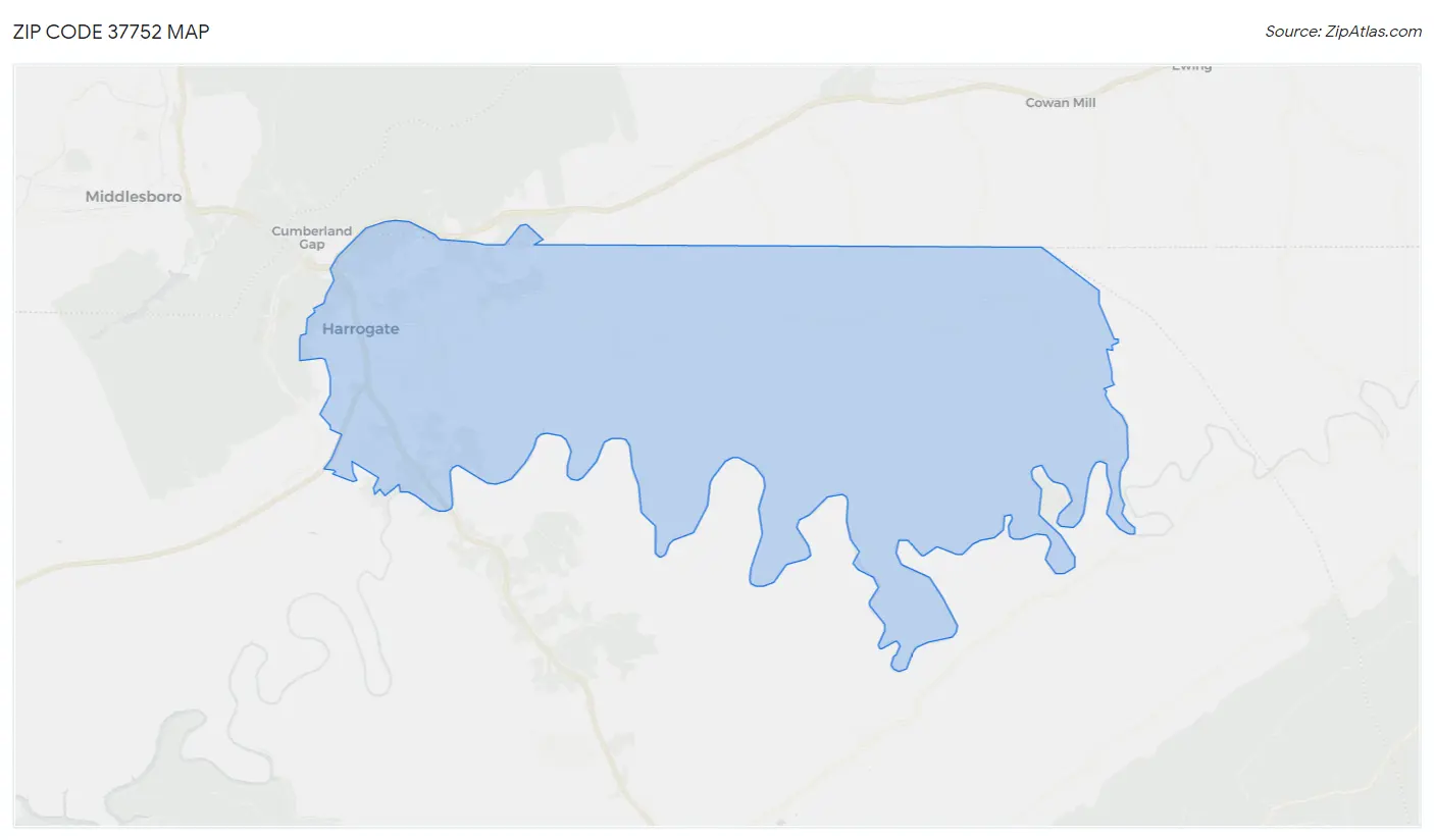 Zip Code 37752 Map