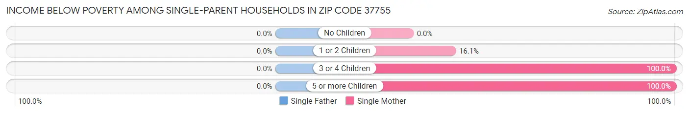 Income Below Poverty Among Single-Parent Households in Zip Code 37755