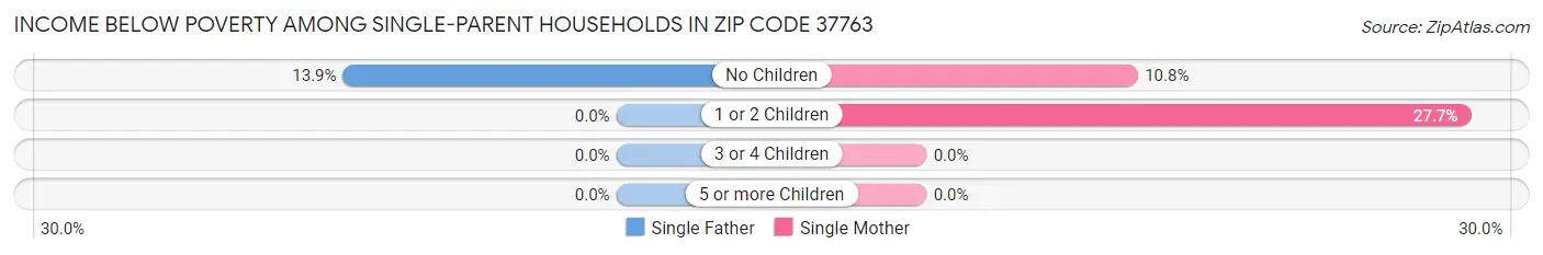 Income Below Poverty Among Single-Parent Households in Zip Code 37763