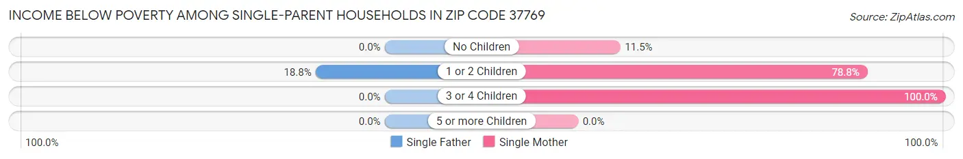 Income Below Poverty Among Single-Parent Households in Zip Code 37769