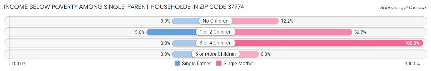 Income Below Poverty Among Single-Parent Households in Zip Code 37774