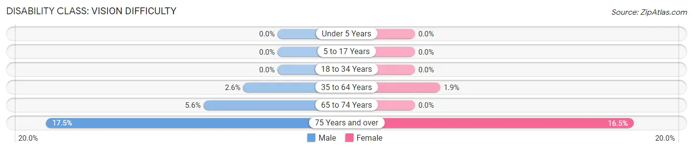 Disability in Zip Code 37811: <span>Vision Difficulty</span>