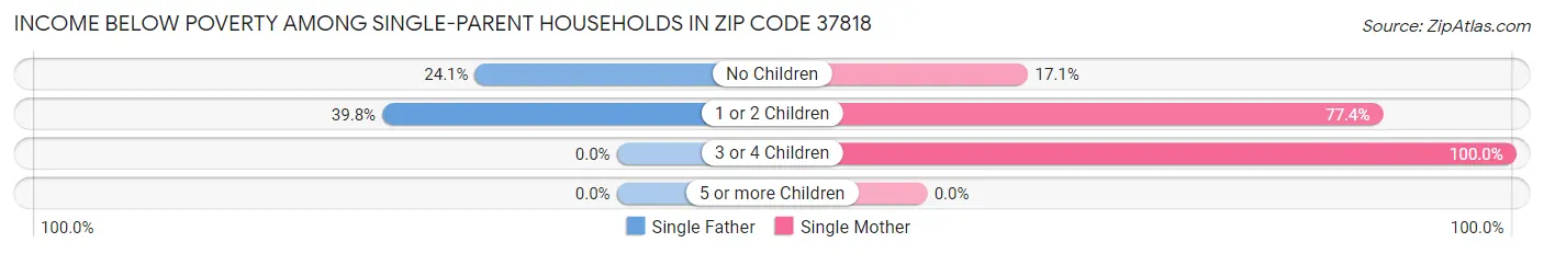 Income Below Poverty Among Single-Parent Households in Zip Code 37818