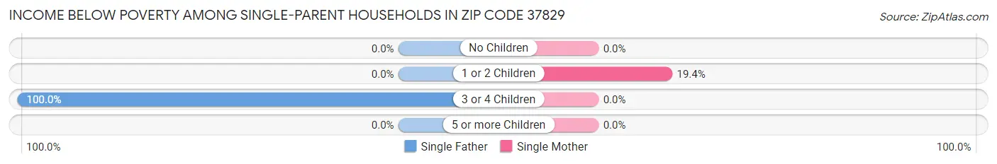 Income Below Poverty Among Single-Parent Households in Zip Code 37829