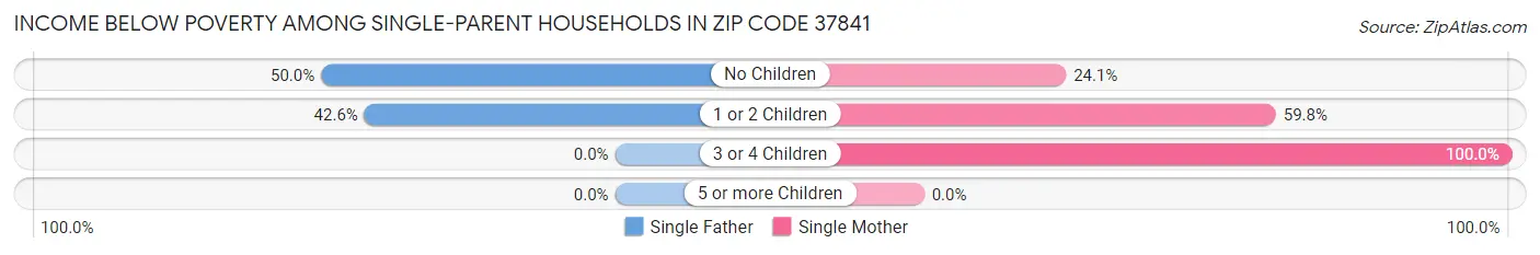 Income Below Poverty Among Single-Parent Households in Zip Code 37841