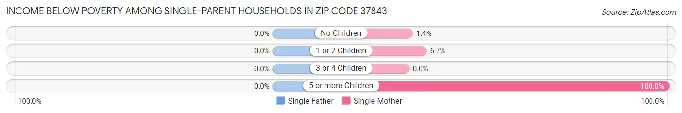Income Below Poverty Among Single-Parent Households in Zip Code 37843