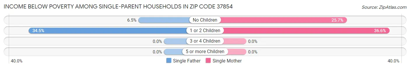 Income Below Poverty Among Single-Parent Households in Zip Code 37854