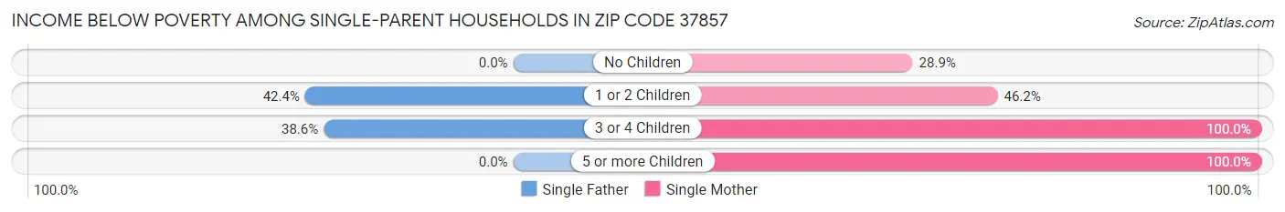 Income Below Poverty Among Single-Parent Households in Zip Code 37857