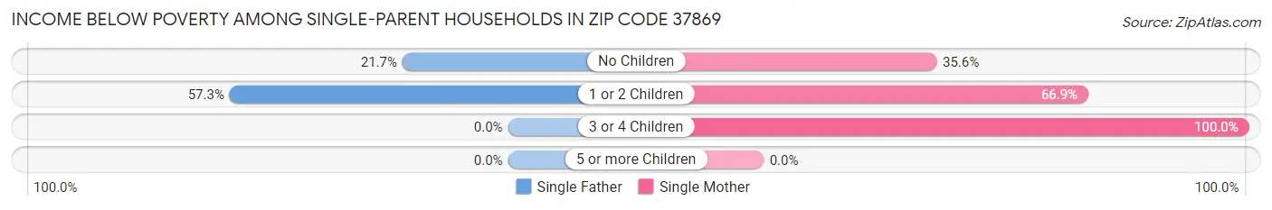 Income Below Poverty Among Single-Parent Households in Zip Code 37869