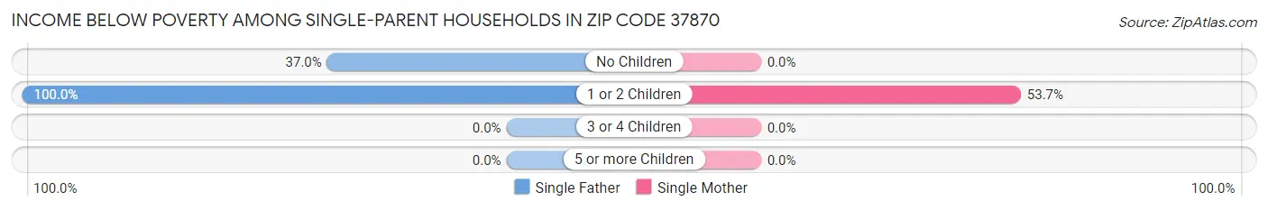 Income Below Poverty Among Single-Parent Households in Zip Code 37870