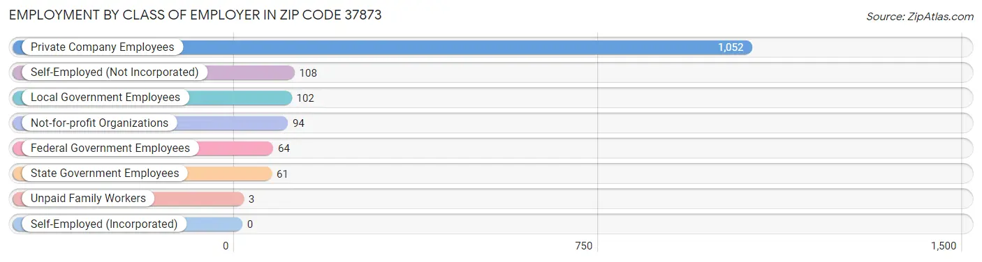 Employment by Class of Employer in Zip Code 37873