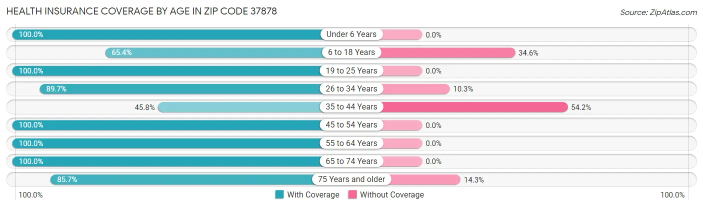 Health Insurance Coverage by Age in Zip Code 37878
