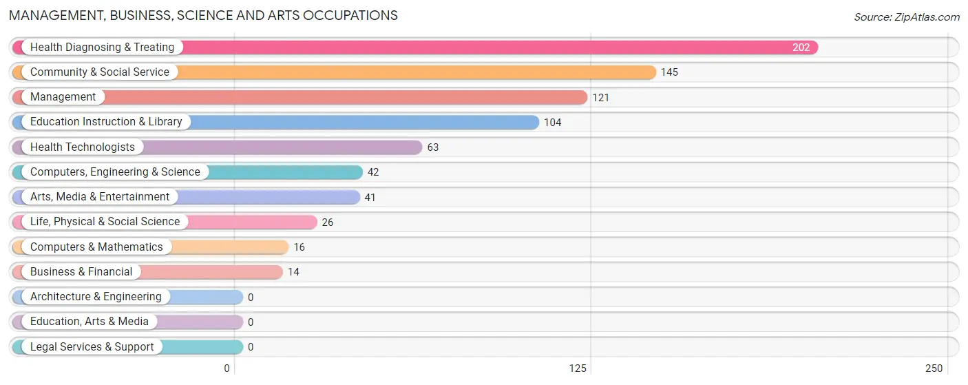 Management, Business, Science and Arts Occupations in Zip Code 37880