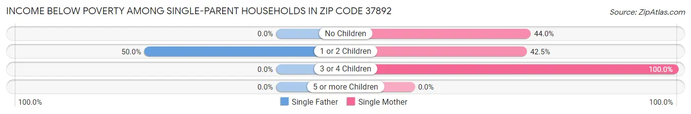 Income Below Poverty Among Single-Parent Households in Zip Code 37892