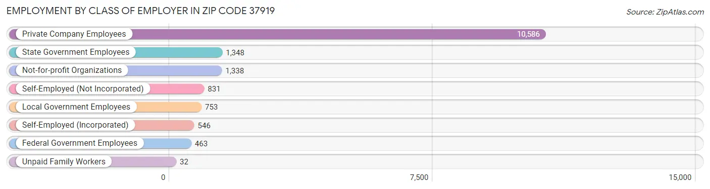 Employment by Class of Employer in Zip Code 37919