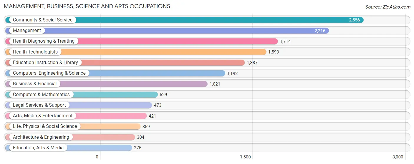 Management, Business, Science and Arts Occupations in Zip Code 37919