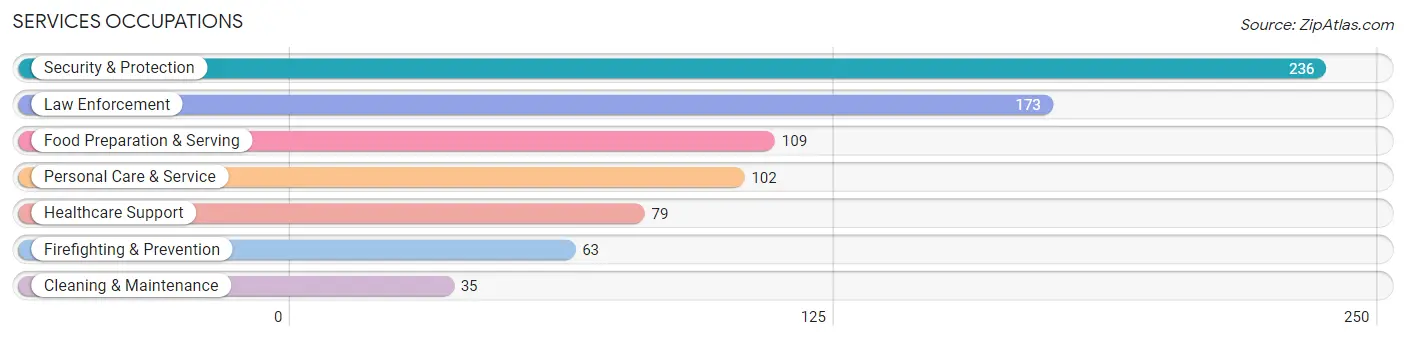 Services Occupations in Zip Code 38004