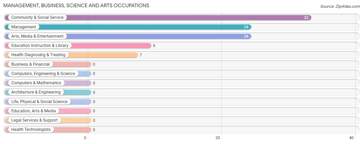 Management, Business, Science and Arts Occupations in Zip Code 38050