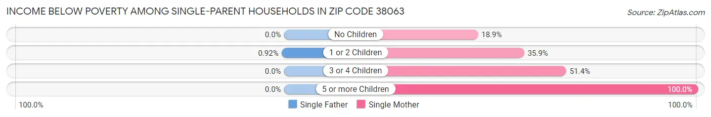 Income Below Poverty Among Single-Parent Households in Zip Code 38063