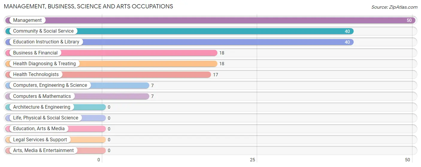 Management, Business, Science and Arts Occupations in Zip Code 38076