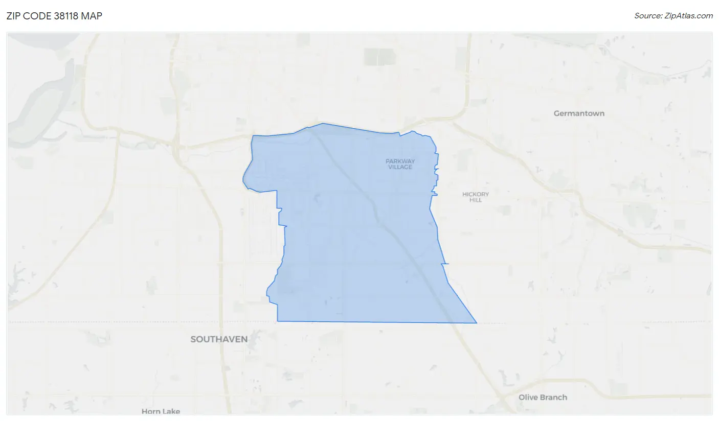 Zip Code 38118 Map