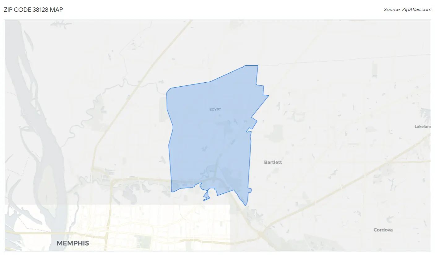 Zip Code 38128 Map