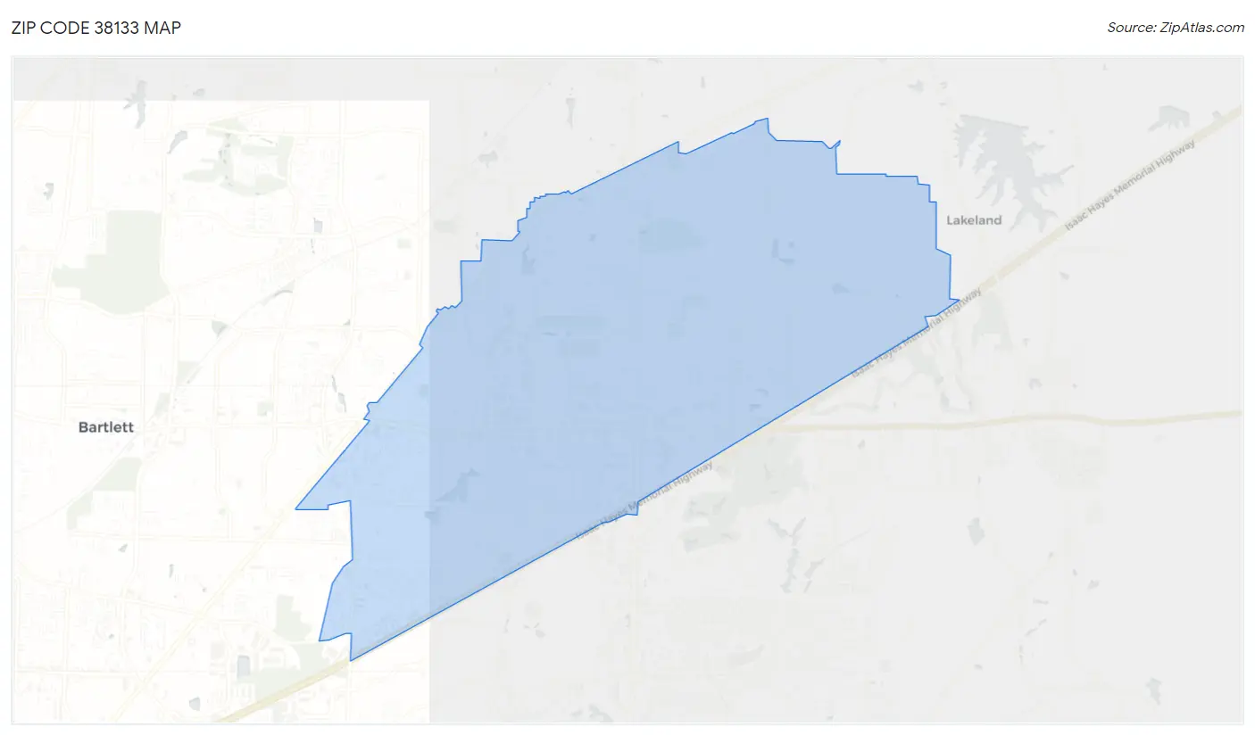 Zip Code 38133 Map