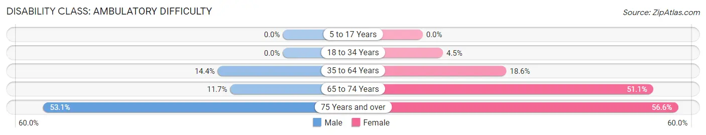 Disability in Zip Code 38231: <span>Ambulatory Difficulty</span>