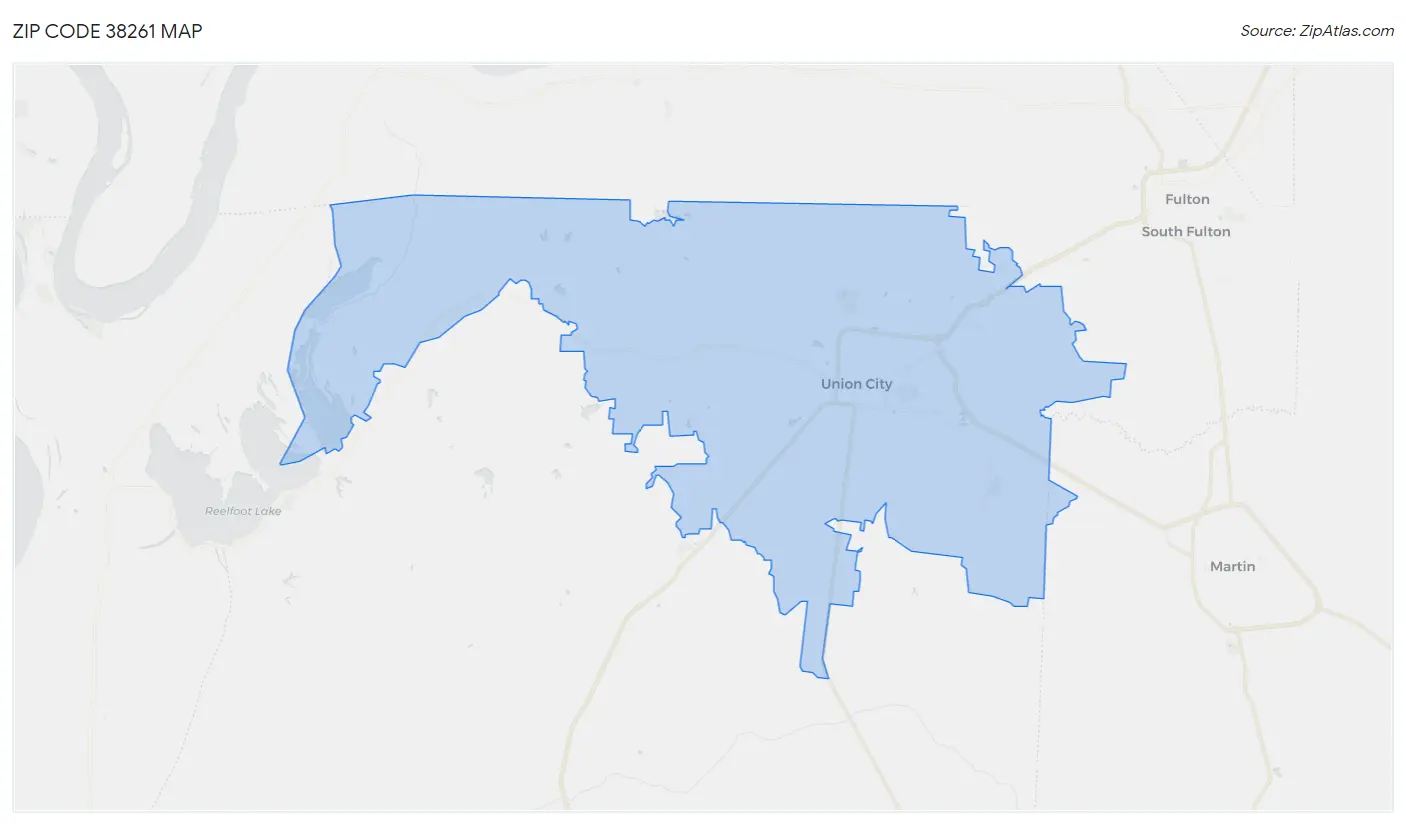 Zip Code 38261 Map